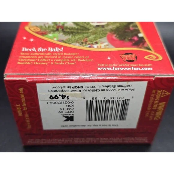 Kmart Exclusive Rudolph the Red Nosed Reindeer Bumble Ornament New In Box 3.5" - Picture 10 of 12